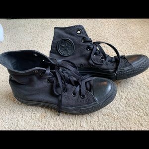 Black high top converse